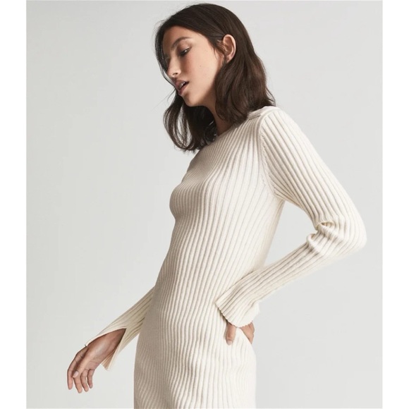 NWT🏷️ Reiss Ember Sweater Dress in Cream - Picture 2 of 8